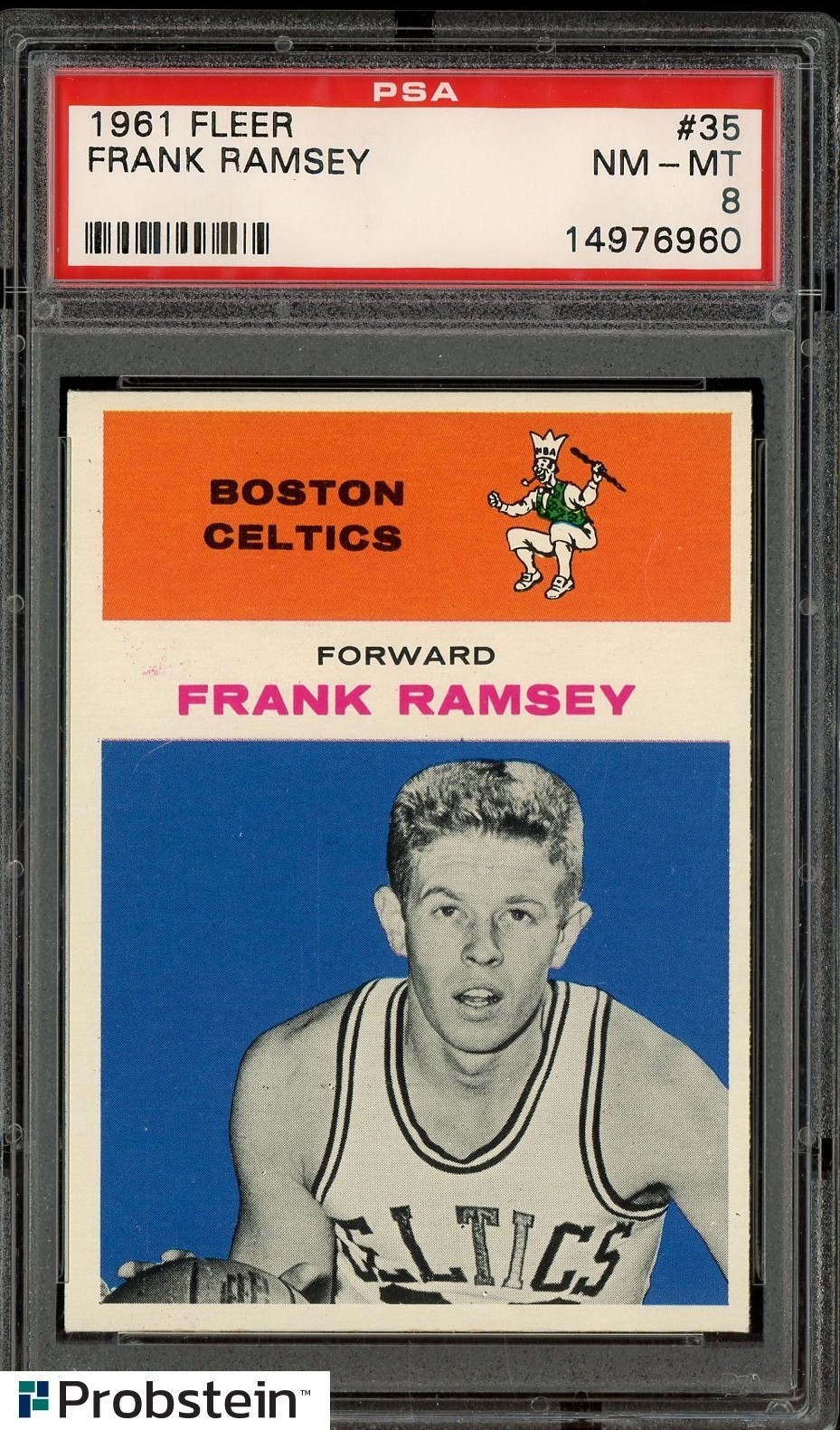 1961-62 Fleer Basketball SETBREAK #35 Frank Ramsey Boston Celtics PSA 8 NM-MT