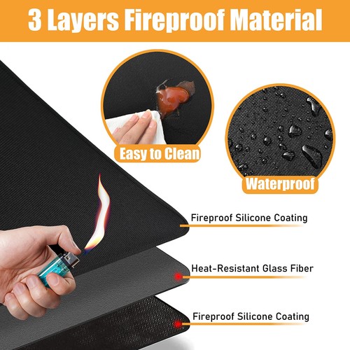 Heat Resistant Mat for Air Fryer, 15 x 18in Heat Resistant Mat for Countertop... - Picture 2 of 6