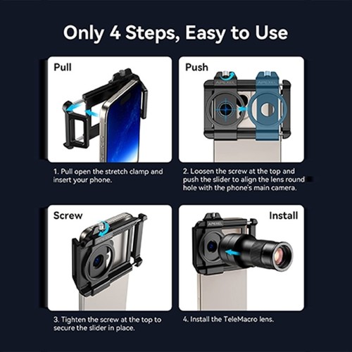 Telephoto Macro Lens Attachment For Mobile Photography 6X Zoom 150mm Macro - 第 6/8 張圖片
