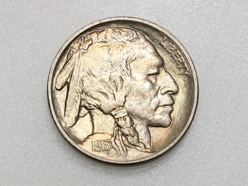 1913 T2 5C BUFFALO NICKEL FIVE CENT PIECE CH/GEM BU