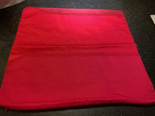 Custom Red Pillow Cover  made with Marimekko Cotton Fabric Hidden Zipper  17” - Picture 4 of 4