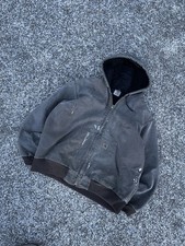 Vintage Moss Green Carhartt Active Hooded Jacket Size L