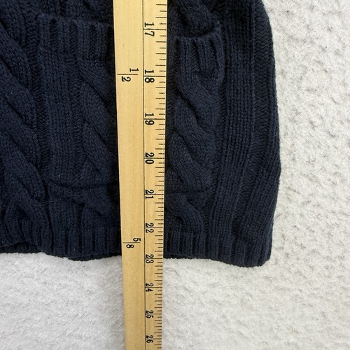 Brooks Brothers Sweater Womens XS Blue Saxxon Wool Cable Knit Button Up Cardigan - Picture 6 of 9