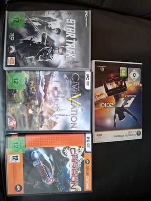 Star Trek/Civilization V/Need For Speed - Carbon/Formula 1.  Alle PC-DVD's