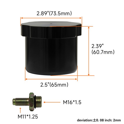 Drift Hydraulische Handbremse Öltank für Handbremse Flüssigkeitsbehälter Schwarz - Picture 4 of 9