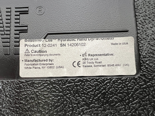 👀 BASELINE CAPACITÉ 200LB DYNAMOMÈTRE MANUEL HYDRAULIQUE 5 POS POIGNÉE ADJ 12-0241 - Photo 10/10