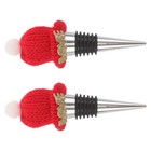  2 Pcs Wine Preserver Christmas Stopper Holiday Saver Beer Bottle