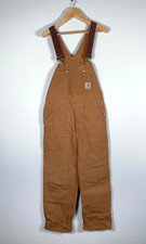 90s Carhartt Duck Canvas Bib Overalls Men's 36 x 30 Brown 6FB Union Made