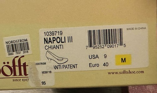 Sofft Napoli III gepolsterte Damen-Lederpumps Chianti weinrot 9 M - Bild 10 von 10