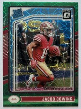 2024 Panini Donruss Optic - Rated Rookie Jacob Cowing #236 Green Velocity Prizm