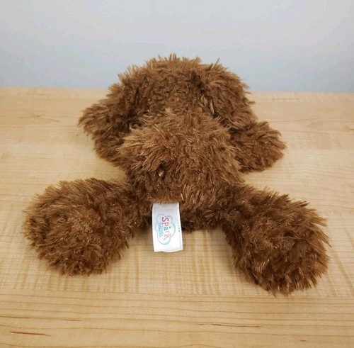 Spark Create Imagine Brown Shaggy Fluffy cucciolo cane peluche posa peluche 10" - Foto 5 di 12
