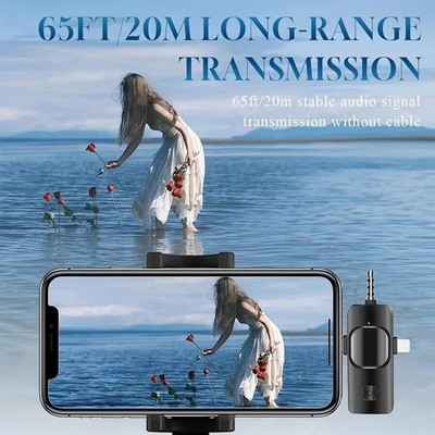 Microphone Wireless Audio Video Recording Mini Mic For Android/iPhone