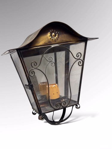Vintage French Outdoor Porch Wall Lamps Lanterns Mirrored Wall Lights - Picture 10 of 17