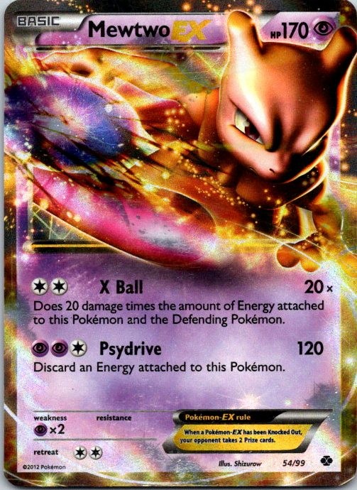 Mewtwo EX Holo Ultra Rare Legendary Treasures 54/113 HP