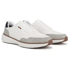 Dr. Scholl's Jake Retro Men's White Grey Fabric Sneakers NW/OB 8M