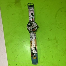Disney Mickey Watch by Mzb Mck958h15 Silver Case Multicolor Cartoons Band 434