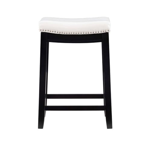 Claridge Patches Counter Stool, 26-Inch, White - Picture 9 of 10