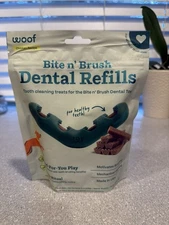 Woof Bite n' Brush Dental Teeth Cleaning Real Chicken Refills for Dog Toothbrush