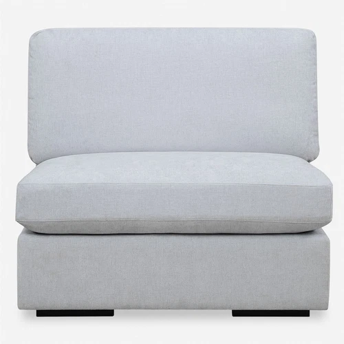 Uttermost Refuge Armless Cloud Blue Sofa - Picture 4 of 5