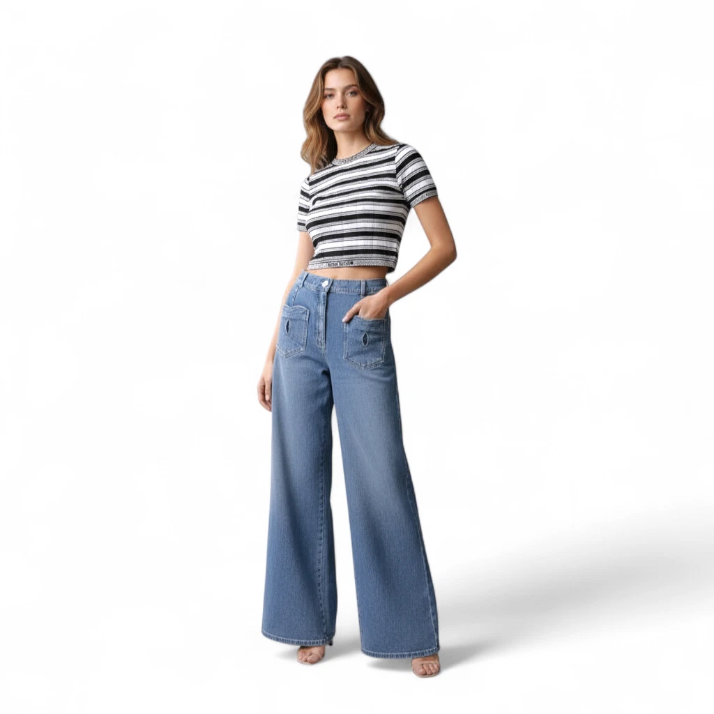 CHANEL Denim Blue Pants for Women for sale | eBay