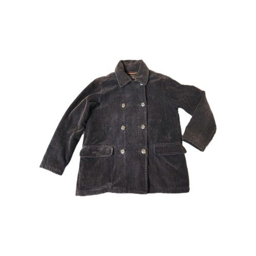 Abercrombie & Fitch Serpa Lined Peacoat Jacket Mens Med Brown Double Breasted