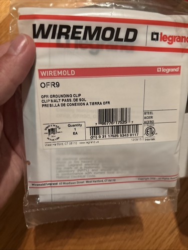 Box Of 5 Wiremold OFR9 Legrand Overfloor Raceway Grounding Clip - Afbeelding 3 van 5