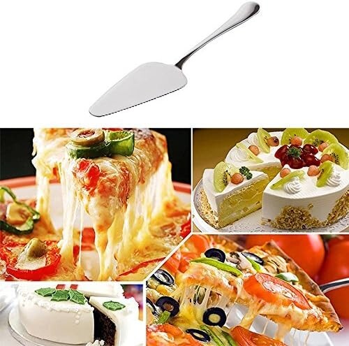 "5-Pack Stainless Steel Pie, Pizza, and Cake Servers - 8.9-Inch Dessert Shovel - Picture 4 of 6