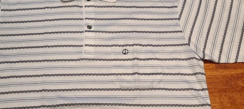 New! Vintage Alfred Dunhill 100% Cotton Striped Polo Shirt Made In Italy Size 42 - Picture 10 of 14