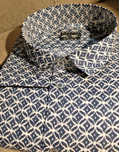NWT Patrizia PEPE men's Size 56(2XL) Long sleeve button down shirt Abstract Sli - Picture 2 of 16