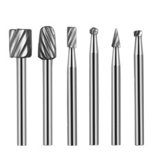6Pcs Carbides Rotary Burr 3mm Shank Die Grinder Bit Grinder Drill Bit Tool Set