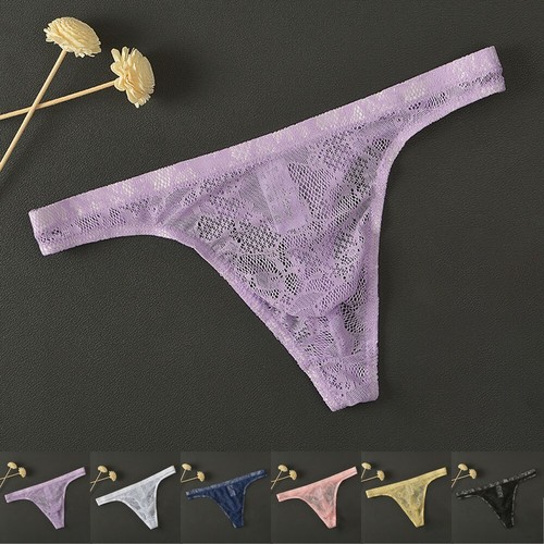 T-back Underwear Briefs Low Waist Breathable Lingerie Panties Knickers - Foto 1 di 17