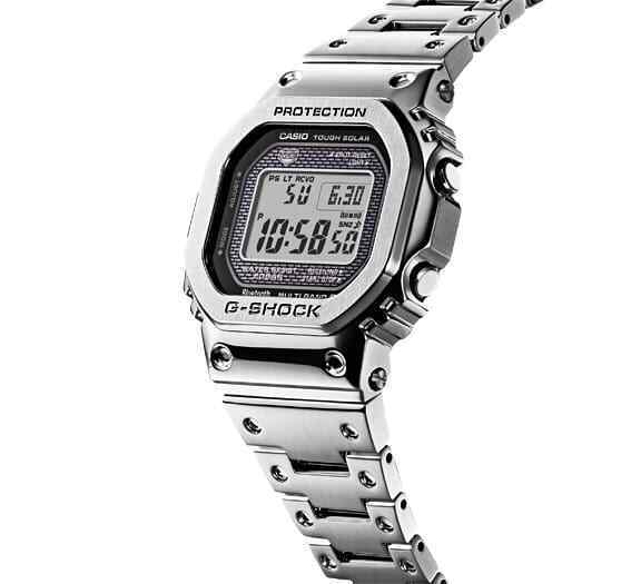 CASIO G-SHOCK GMW-B5000D-1JF Full Metal Silver Bluetooth Radio