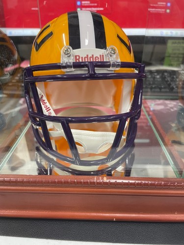 LSU Tigers Joe Burrow Riddell Auto Mini Helmet Fanatics Certifed - Picture 2 of 4
