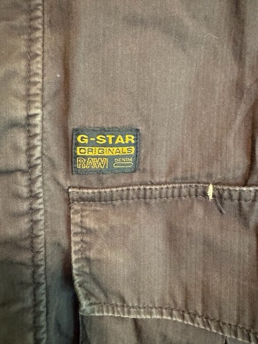 G Star Raw Originals Denim Brown Military Jacket Size XL 100% Cotton - Picture 3 of 11