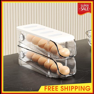 Egg Container Chicken Egg Storage Container Egg Tray Organizer for Refrigerator