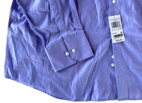 NWT MARC NEW YORK MENS BEAUTIFUL LAVENDER WRINKLE FREE DRESS SHIRT SLIM FIT 17.5 - Picture 2 of 12