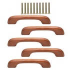  5 Set Cabinet Drawer Pulls Wooden Handle Furniture Handles Kitchen