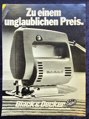 Black and Decker hand jigsaw, original advertising from 1979