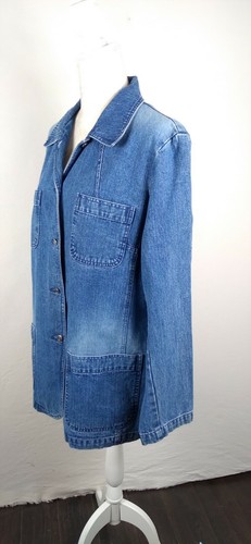The villager Womans Sz S Distressed Denim Jacket Blazer S35 - Picture 4 of 14