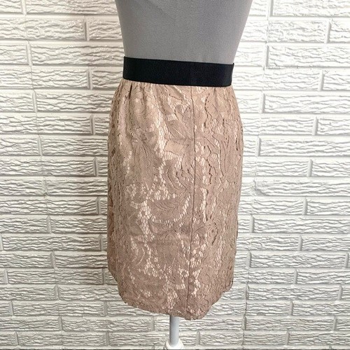 Falda de encaje tostado Ann Taylor Loft talla 2 - Imagen 5 de 7
