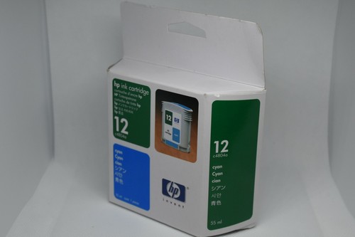 HP 12 Tintenpatrone Cyan C4804A Original Neu Versiegelt Einzelhandelspackung 2010 - Bild 2 von 5