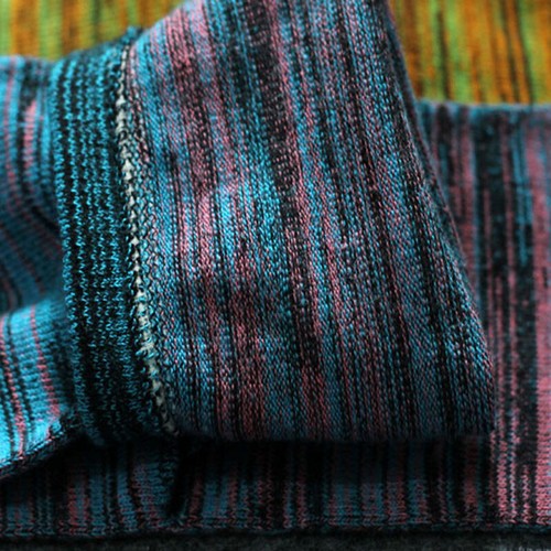 3 Pairs Men Toe Socks Cotton Blend Stripe Five Fingers Socks Soft Ethnic Vintage - Bild 10 von 12