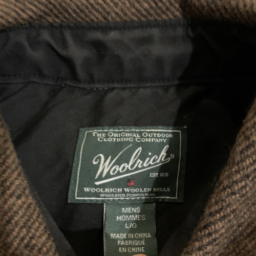 WOOLRICH Alaskan Wool Blend Snap Shirt Jacket Mens Large L Buckskin 6140 Brown - Picture 5 of 7