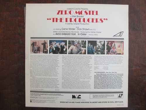 The Producers 4058-80 1967 PG Magnetic Video Extended Play Laserdisc Videodisc - Picture 3 of 6