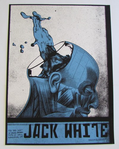 2015 Jack White Albuquerque Limited Edition Silkscreen Concert Poster Rob Jones - Picture 1 of 5