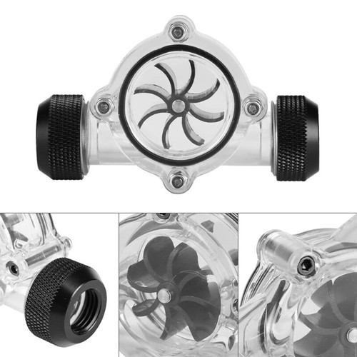 8 Impeller PC Water Cooling Flow Meter Indicator Flow Rate Liquid Cooling System - Afbeelding 4 van 8
