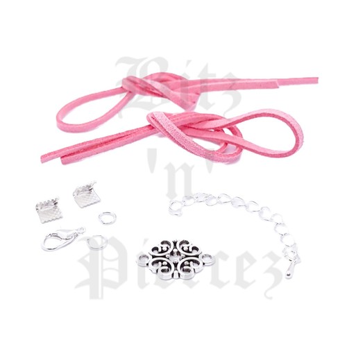 HANDMADE Flower Connector Charm Faux Suede Choker *UK SELLER* - Picture 18 of 78