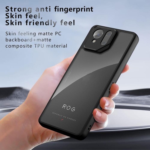 Funda protectora híbrida para Asus ROG Phone 9 / 9 Pro Armor Design TPU PC negra - Imagen 8 de 8