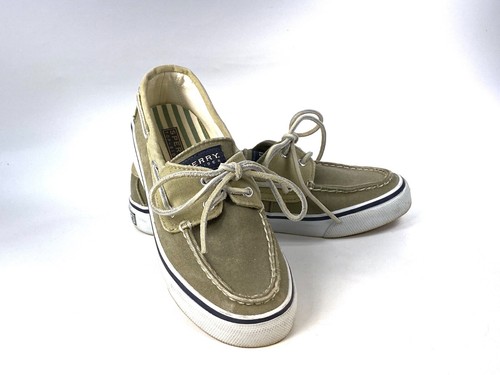 Sperry Women's Size 5M Top Sider Canvas Boat Shoe - Oyster/Khaki - Picture 3 of 18