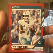 2024 Donruss Tua Tagovailoa RED Press Proof Miami Dolphins